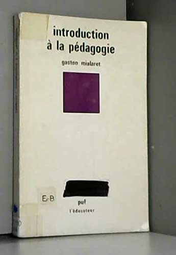 Introduction à la pédagogie 9782130433088