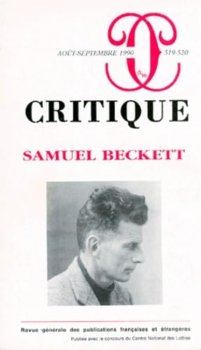 Critique numéro 519-520 : Samuel Beckett 9782707313485