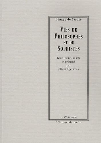 Vies de philosophes et de sophistes 9782845781016