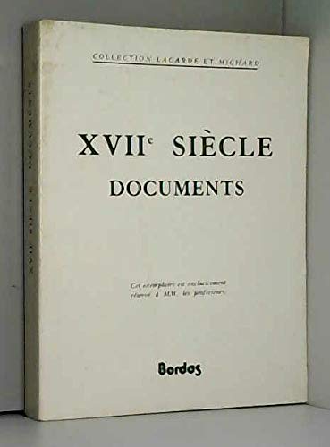 XVIIe siècle : documents 9782040092191