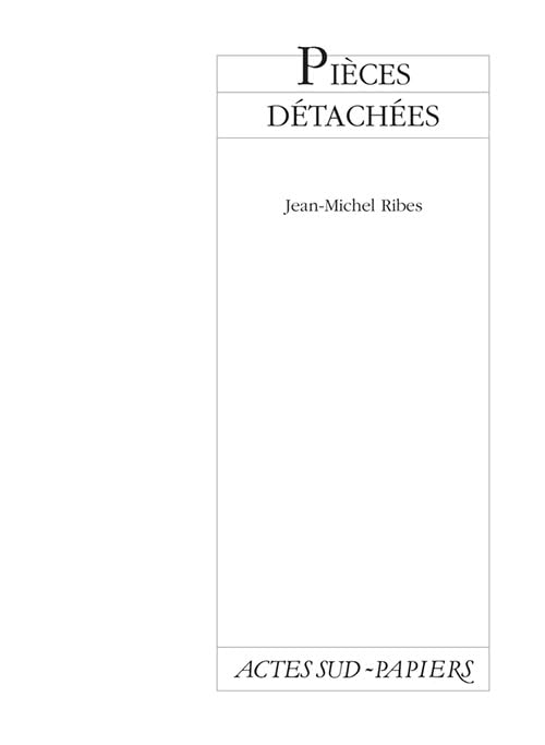 Pièces détachées 9782869430709