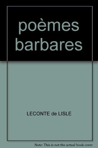 Poèmes barbares 9782050002012