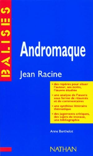 "Andromaque", Racine: Résumé analytique... 9782091801247