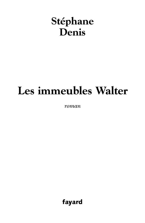 Les Immeubles Walter 9782213620640