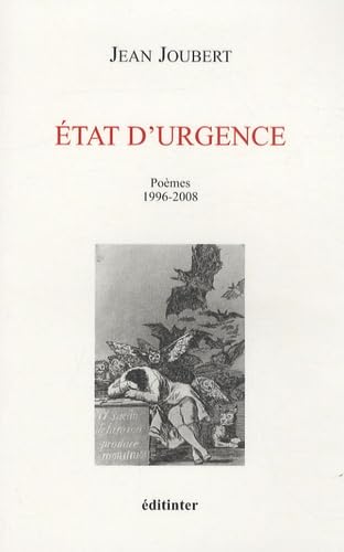 Etat d'urgence: Poèmes 1996-2008 9782353280292