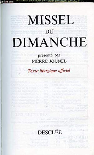 Missel du Dimanche - Texte liturgique officiel 9782718900322
