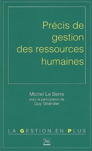 Precis De Gestion Des Ressources Humaines 9782706106002