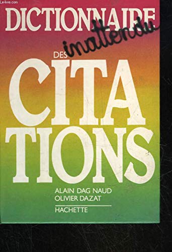 Dictionnaire inattendu des citations 9782010114885