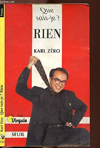 Que sais-je ? Rien 9782020128650