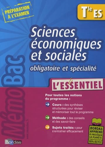 MEMOBAC ESSENTIEL SES TER ES 9782047309773