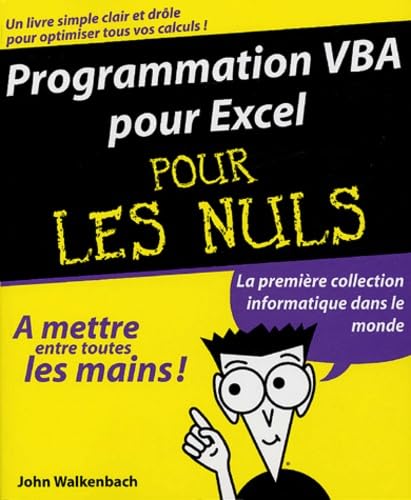 Programmation VBA pour Excel pour les nuls 9782844276834