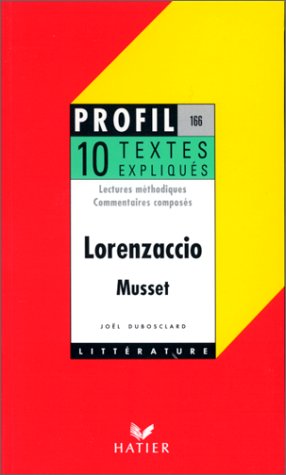 Musset : Lorenzaccio, textes expliqués 9782218018367