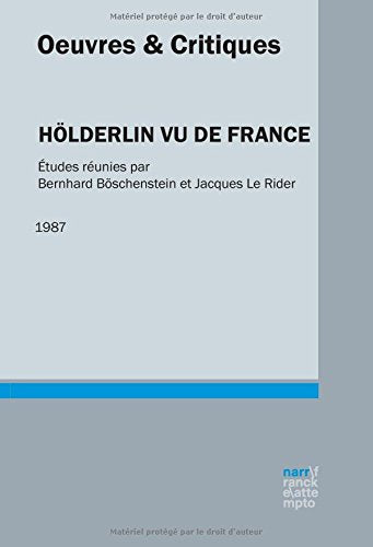 Hölderlin vu de France 9783878084716