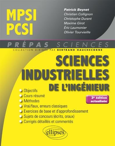 Sciences industrielles de l'ingénieur MPSI PCSI 9782340023352