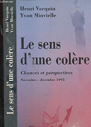 Le sens d'une colère 9782234046122