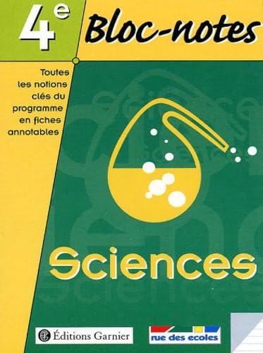 Bloc-notes, 4e : Sciences 9782844310705