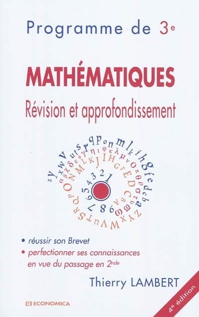Mathématiques : Révision et approfondissement : programme de 3e 9782717860887