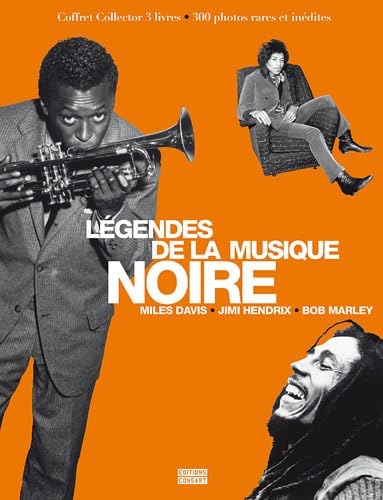 Coffret Légendes de la musique noire en 3 volumes: The Miles David book ; Hendrix l'enfant vaudou ; Bob Marley une vie rebelle 9782940464364