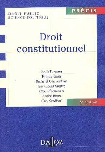 Droit constitutionnel, 5e édition 9782247047673
