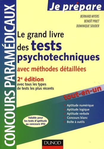 Le grand livre des tests psychotechniques avec méthodes détaillées 9782100534203