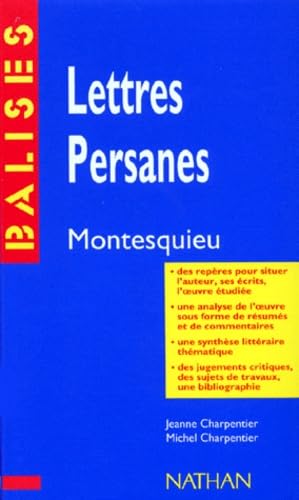 "Lettres persanes", Montesqieu 9782091807508