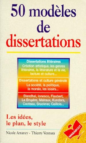 50 modèles de dissertations 9782501016360
