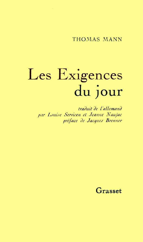 Les Exigences du jour 9782246003472