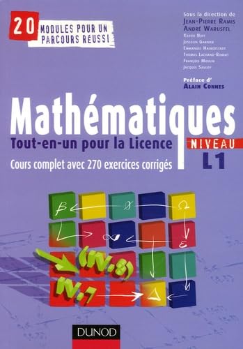 Mathématiques tout-en-un pour la licence Niveau L1: Cours complet et 270 Exercices corrigés 9782100496143