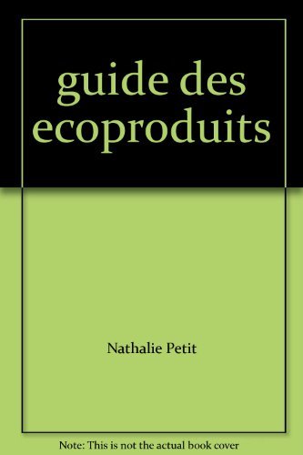 guide des écoproduits 9782916268064
