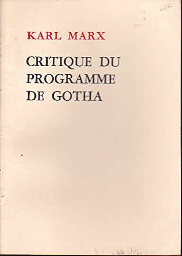 Critique du programme de Gotha 