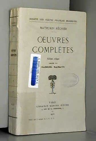 Oeuvres complètes. Edition critique par Gabriel Raibaud. 