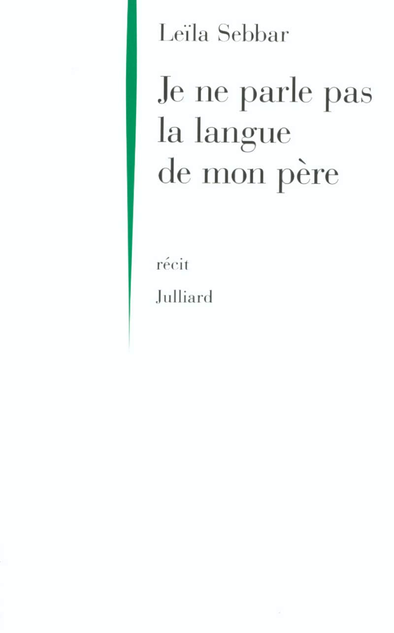 Je ne parle pas la langue de mon père 9782260016151