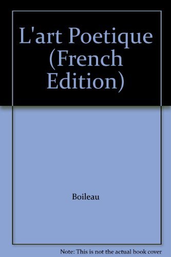 L'Art Poetique 9782038700206
