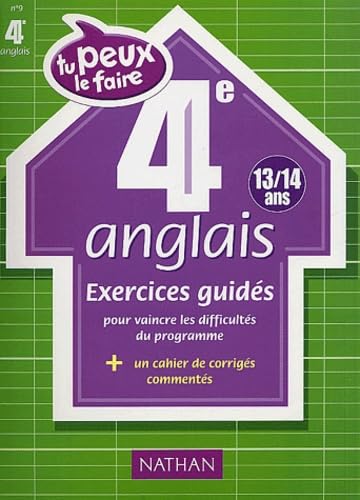 Tu peux le faire : Anglais, 4e - 13-14 ans 9782091846910