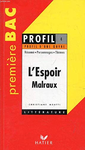 L'espoir : Malraux 9782218713156