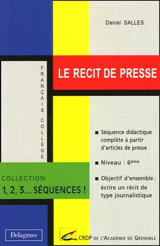 Le récit de presse 9782866224684