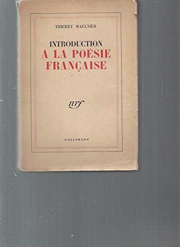 Introduction à la poésie française 9782070242887