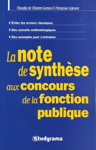 La note de synthèse 9782844726063