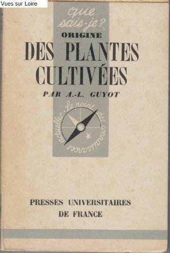 L'origine des plantes cultivées 9782843520600
