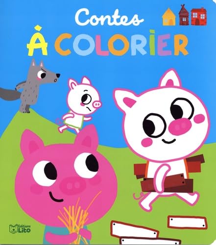 Contes et comptines à colorier : Les trois petits cochons - Dès 3 ans 9782244107325