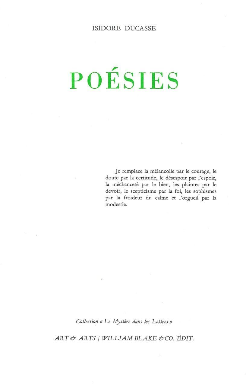 Poésies 9782841031832