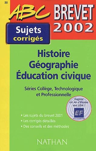 Brevet 2002 Histoire Géographie Education civique 9782091843285