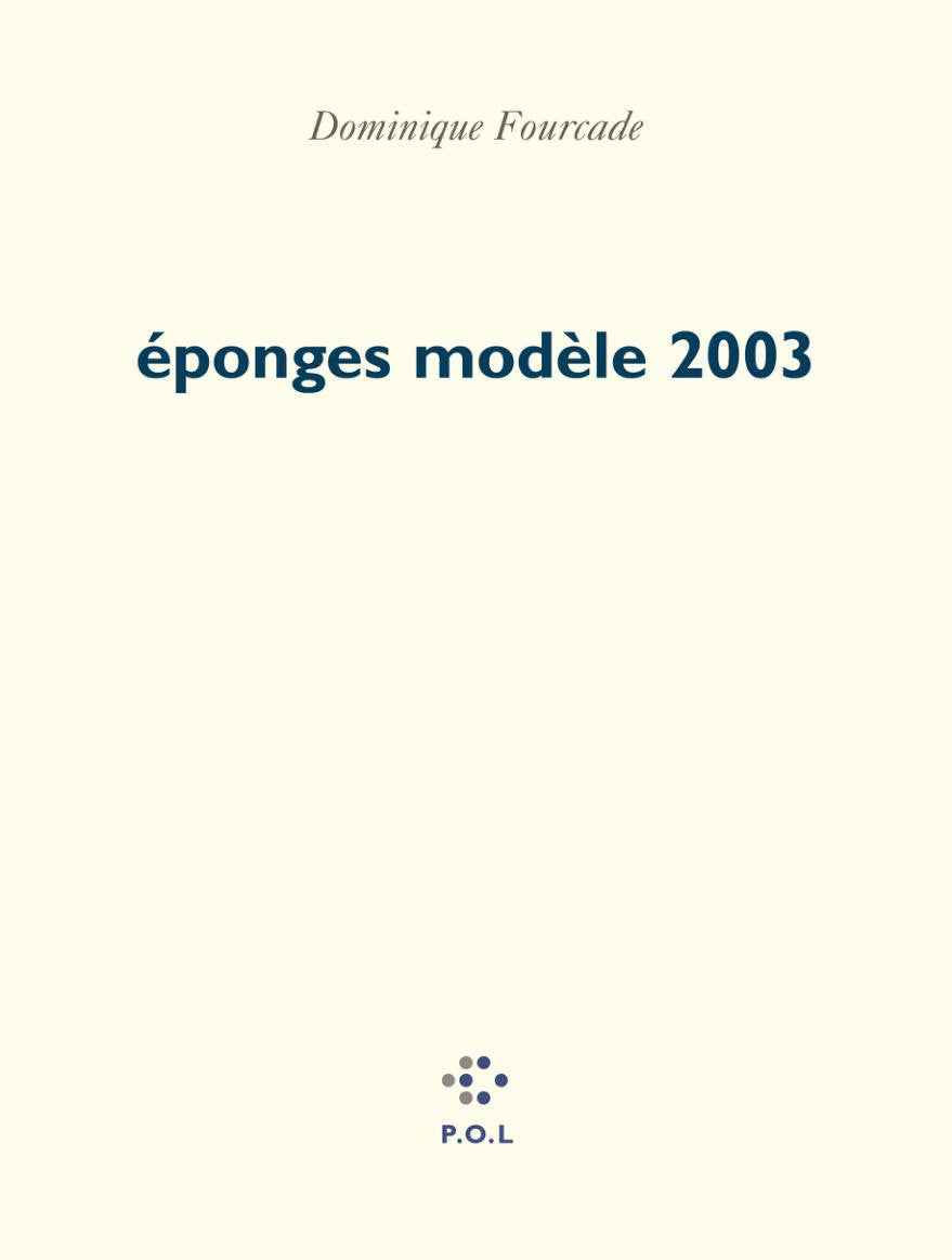 éponges modèle 2003 9782846820578