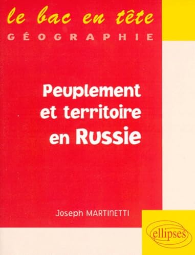 Peuplement et territoire en Russie 9782729848309