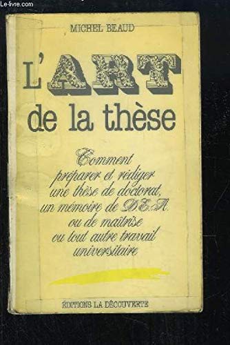 L'Art de la thèse 9782707115713
