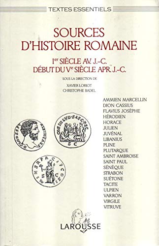 SOURCES D'HISTOIRES ROMAINE.: Ier siècle avant J-C, début du Vème siècle après J-C 9782037410090