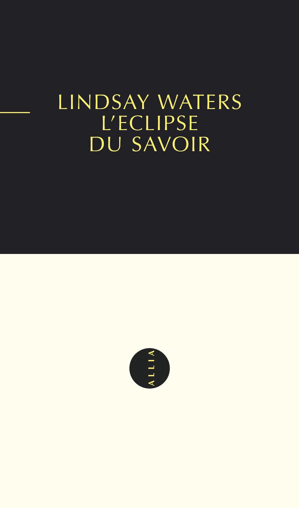 L'Eclipse du savoir 9782844852700