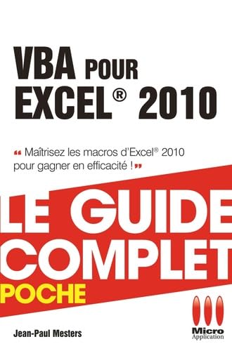 VBA pour Excel 9782300029387