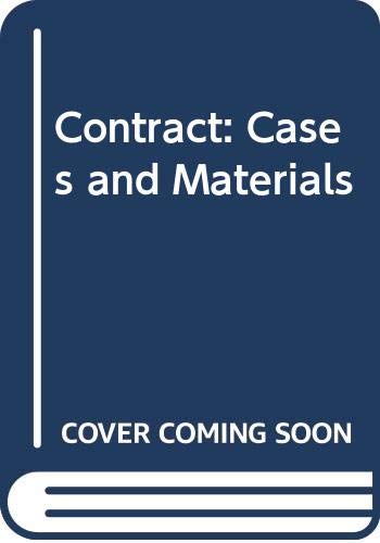 Contract: Cases and Materials 9780406049971