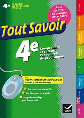 Tout savoir 4e 9782218949319